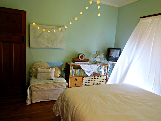 bedroom, 1960s, clock