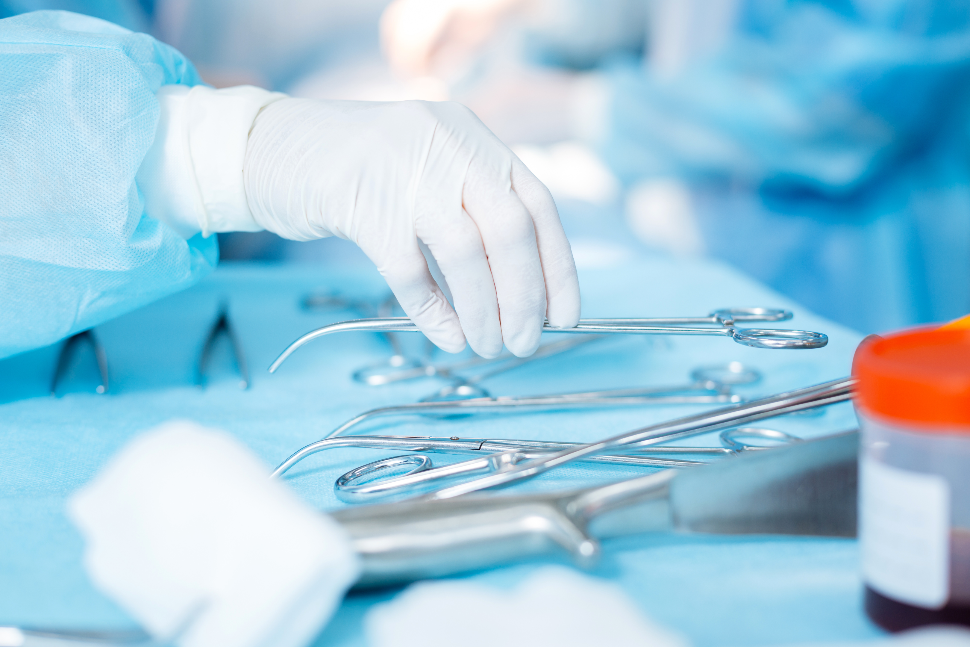 Motorcycle accident victim receiving medical treatment