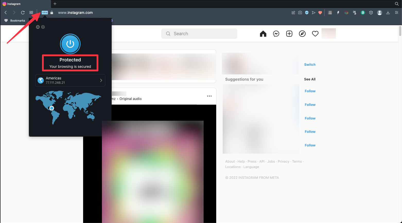 Remote.tools shows how to use instagram using VPN
