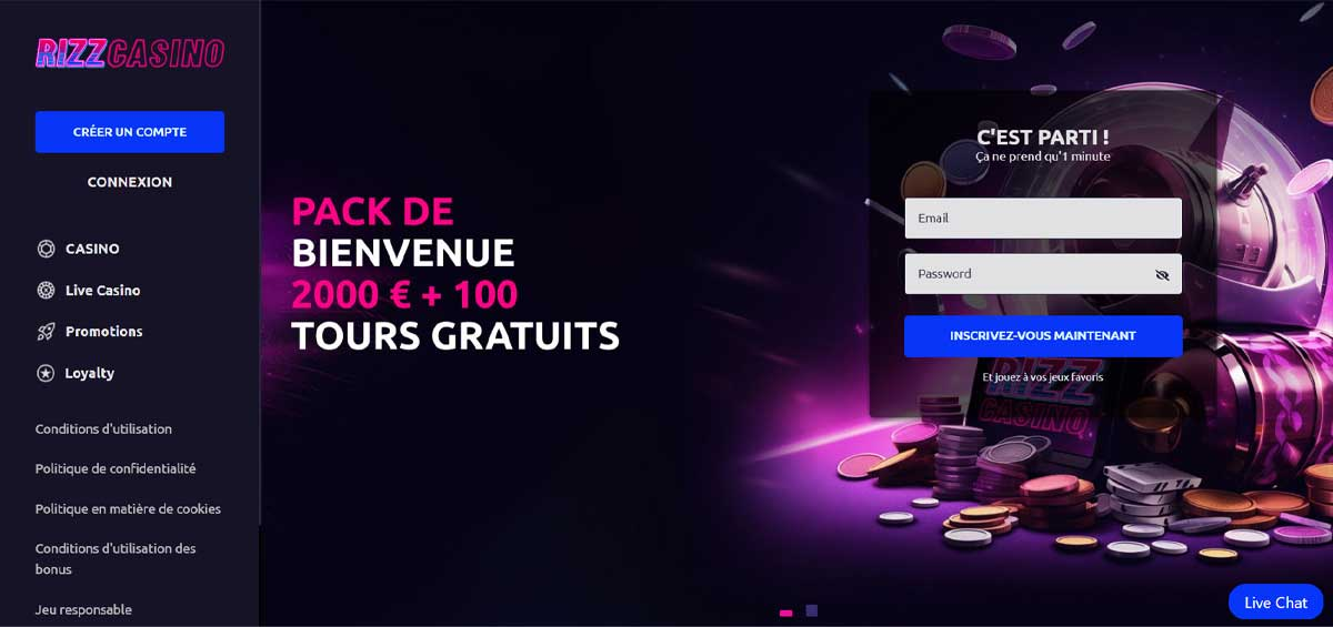 Rizz Casino Bonus