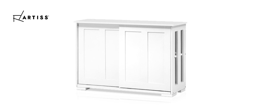An Artiss wooden sideboard, in white.