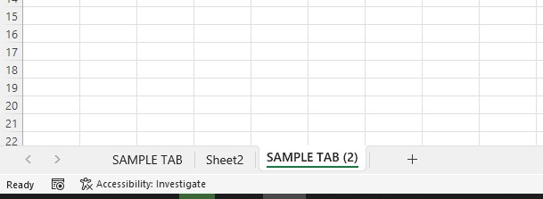 After following the steps above, a copied sheet tab will appear below.
