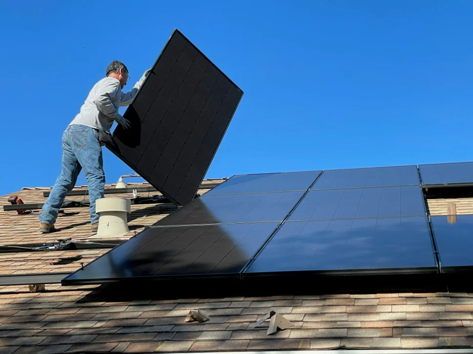 Re-installing solar panels after a roof repair