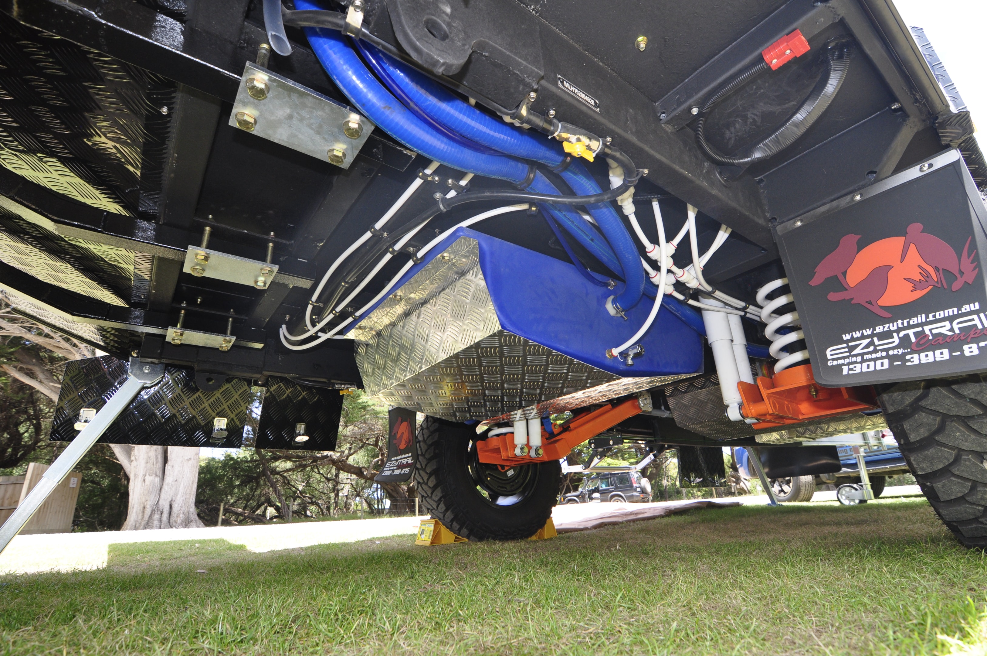 The caravan market proper will love the terrific independent trailing arm suspension for off road camper trailers with front and rear tanks in such a compact van.