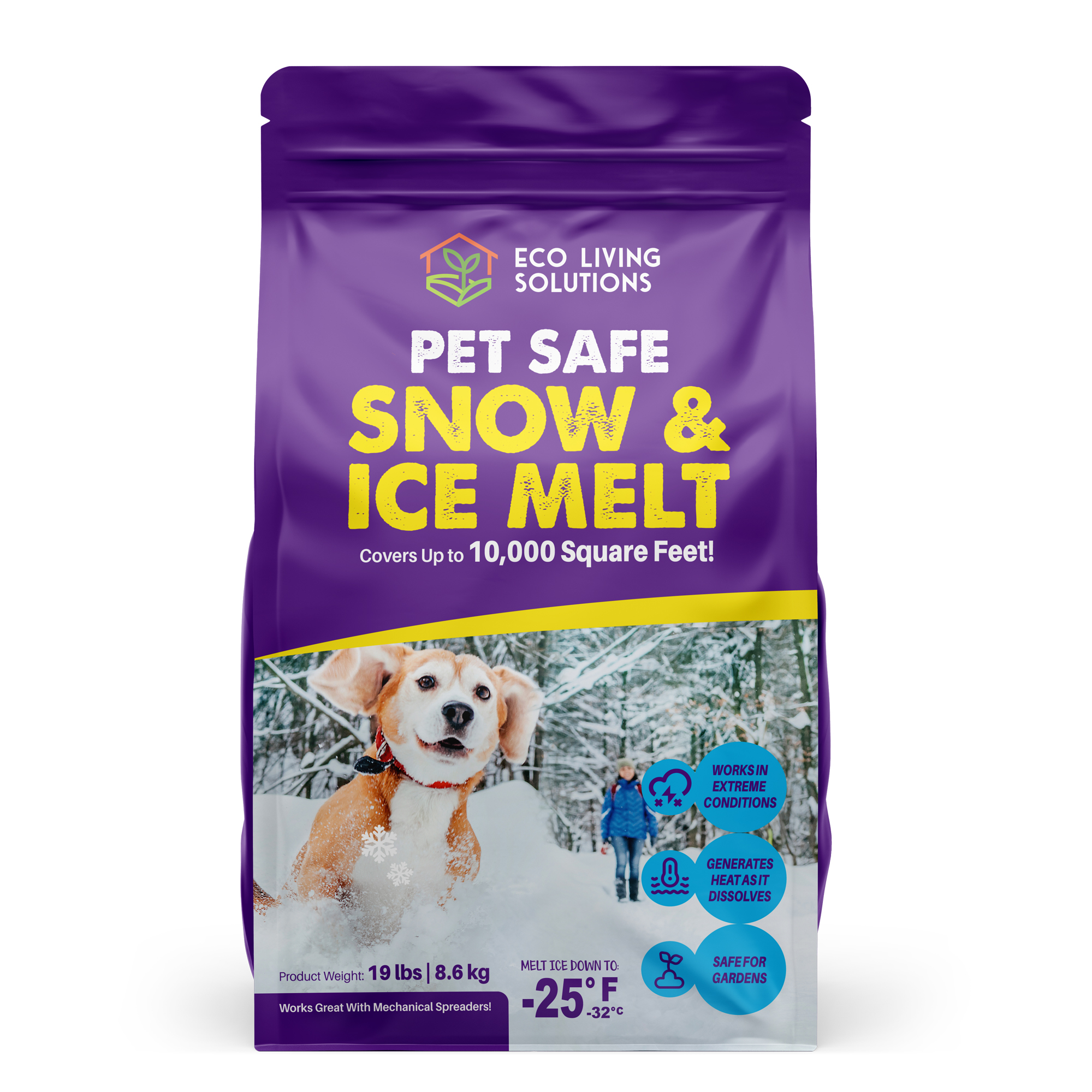 Eco Living Pet Safe Snow and Ice Melt better than Sodium