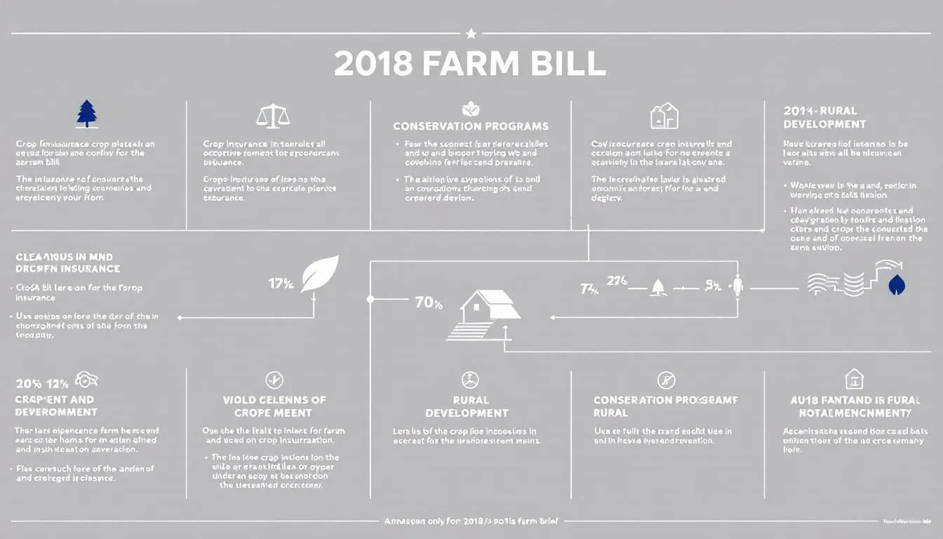 Overview of the 2018 Farm Bill, highlighting its significance in agriculture.