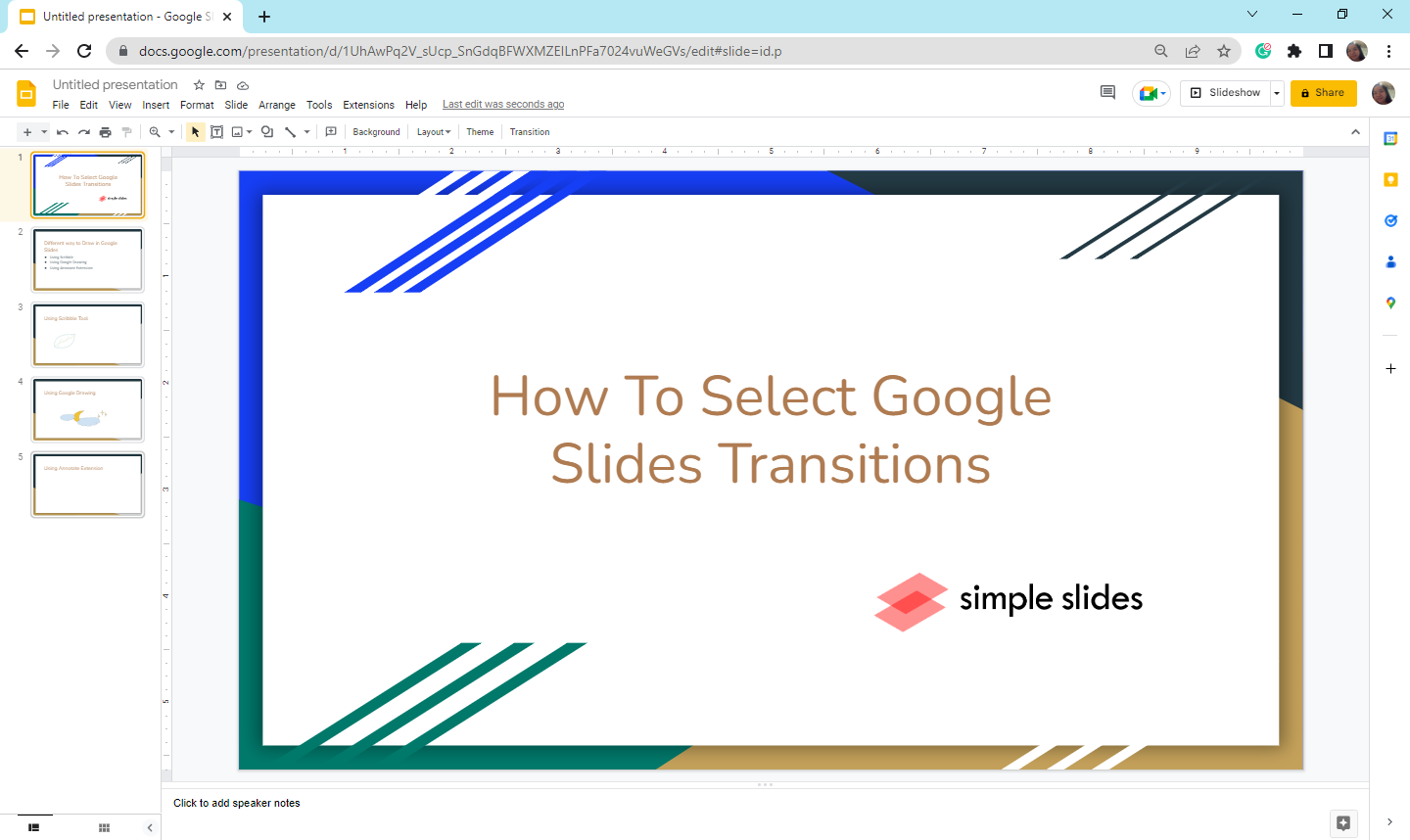 Learn How To Select Google Slides Transitions