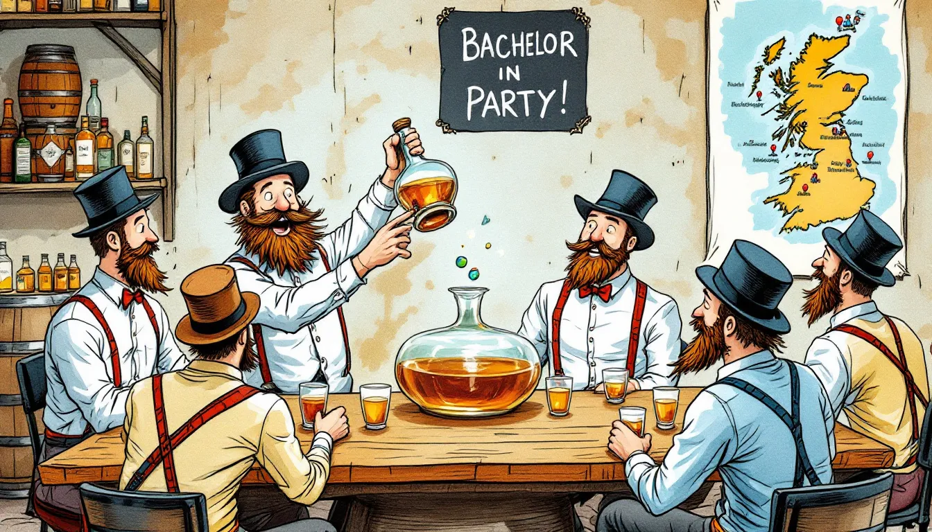 Mad- og drikkeoplevelser til mindeværdige herreture, herunder whisky smagning.