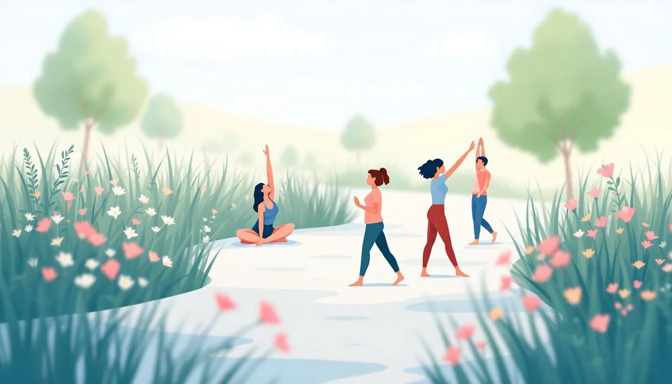 A group of people engaging in physical activity for brain health.