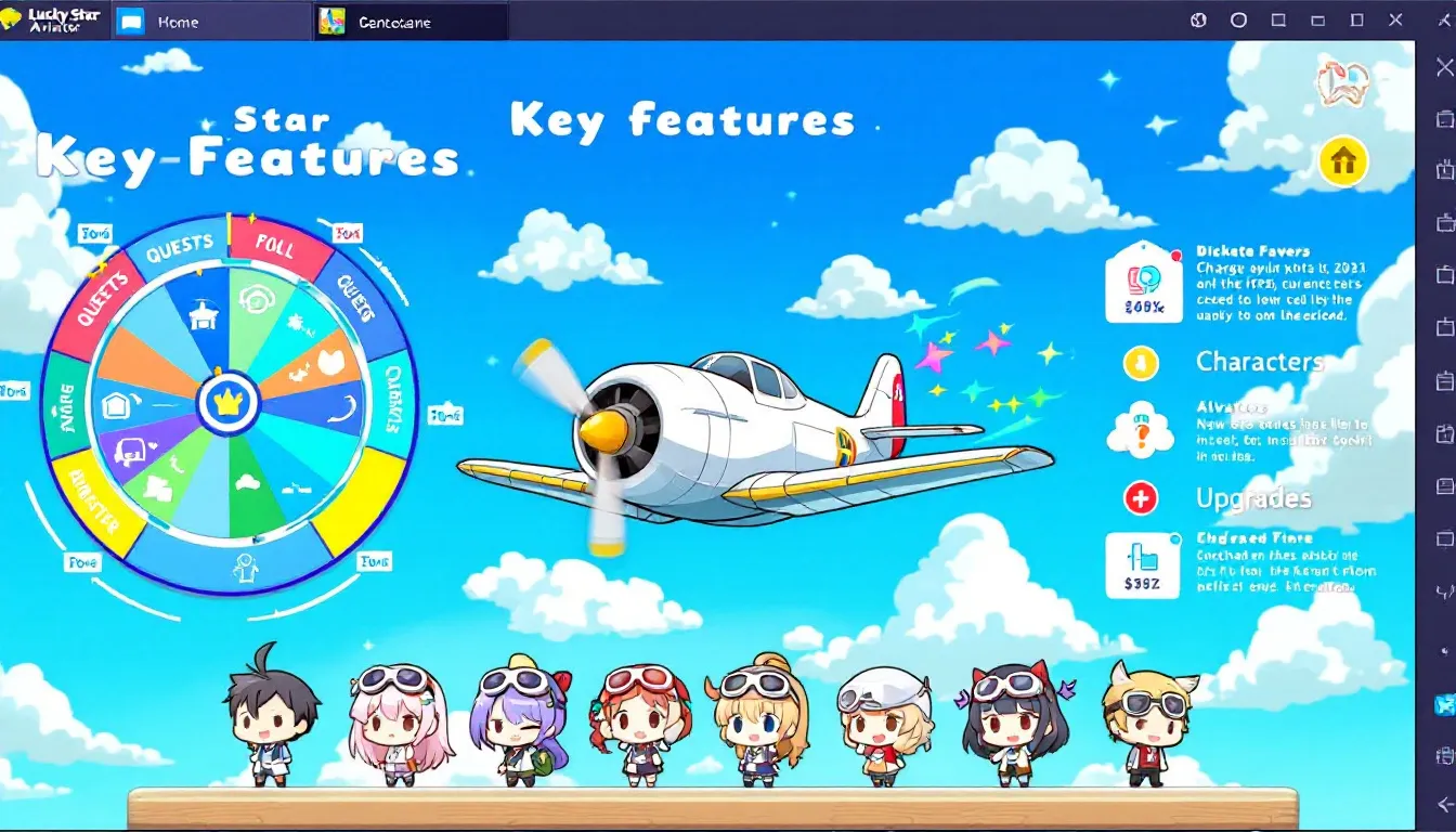 Key features of the Lucky Star Aviator game highlighted in an infographic.