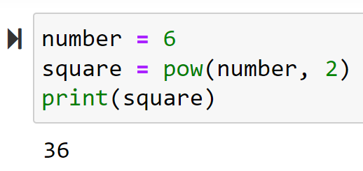 Squaring with Pow() Function