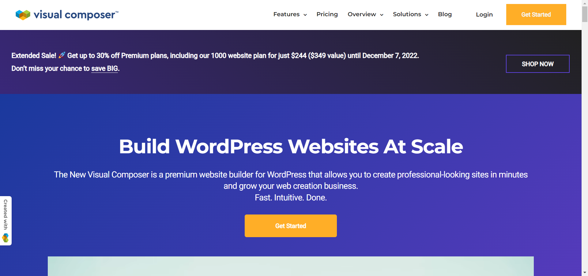 Visual Composer main page