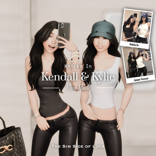 Knicks In-Kendall and Kylie Jenner Pose Pack