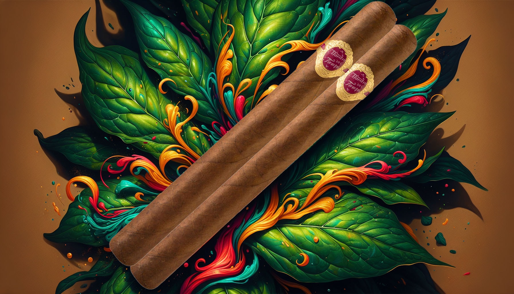 An illustration of the Warped Maestro del Tiempo 5205 Lancero cigar, showcasing full-bodied flavor.