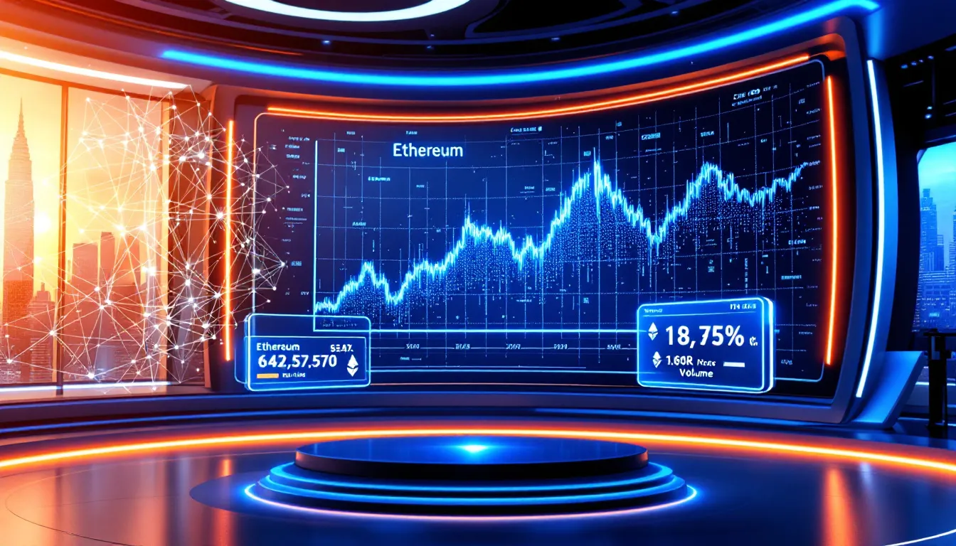 An illustration depicting the concept of Ethereum futures trading contracts.