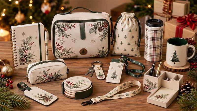 Custom Christmas drinkware guide featuring branded tumblers, mugs, sports bottles and event cups for office gifts, outdoor use and holiday giveaways