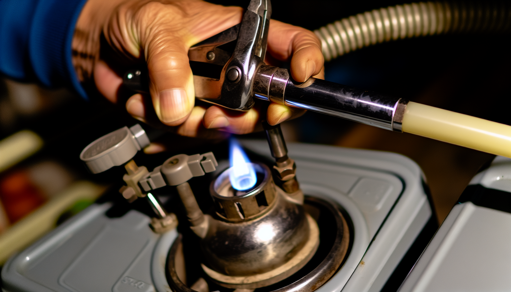 Relighting the pilot light in a gas hot water system