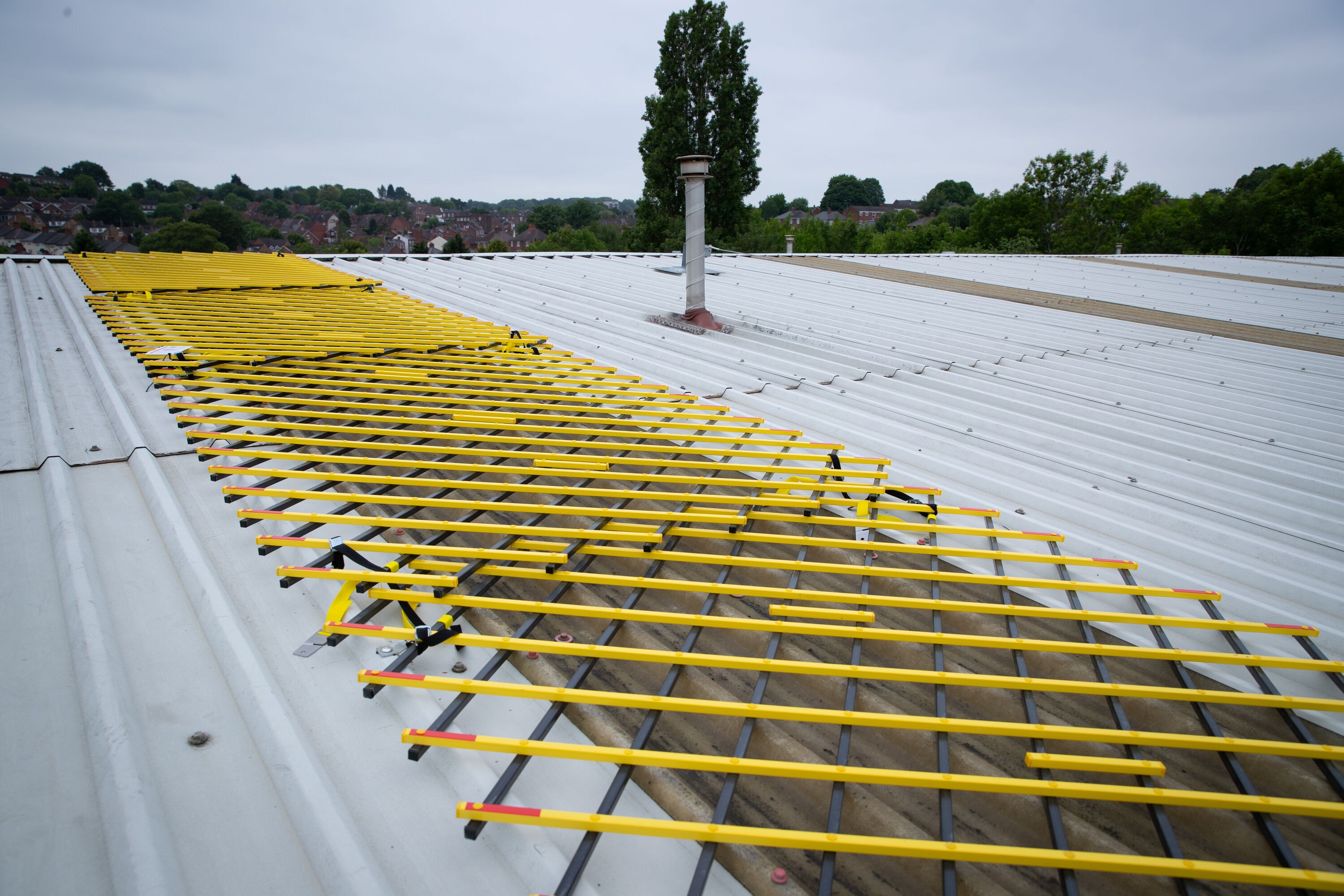 Lightweight rooftop skylight covers in use