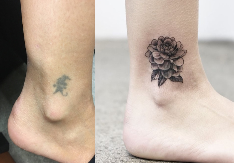 Kleines Tattoo überstechen