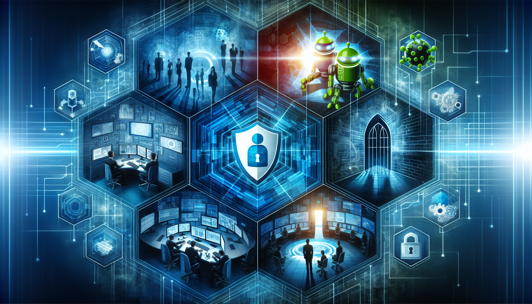 Illustration of comprehensive IT security services overview