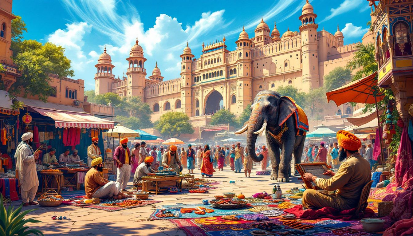 Tourism and hospitality sector in Rajasthan attracting international tourists.