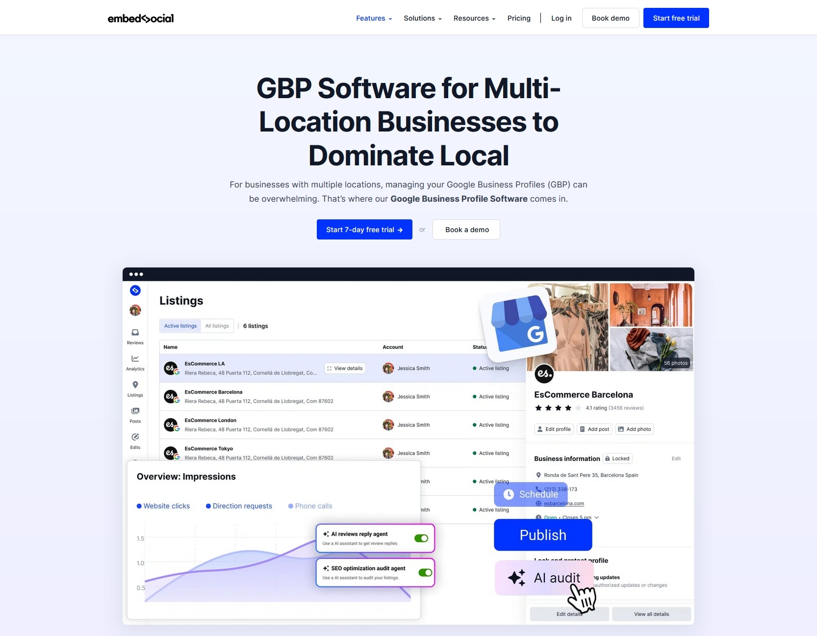 embedsocial gbp platform landing page