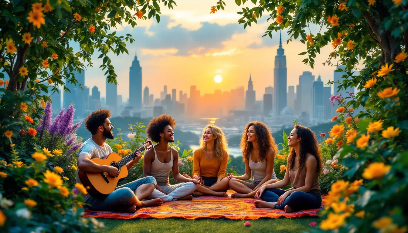 A group of friends enjoying a sober gathering.