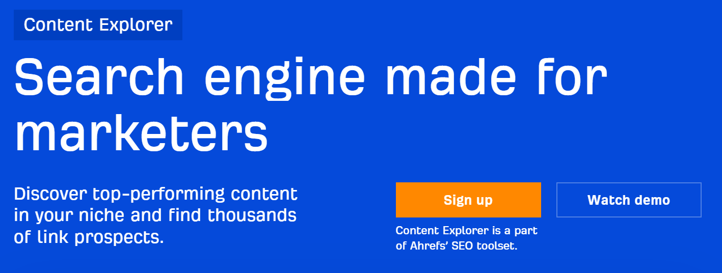 ahrefs content explorer