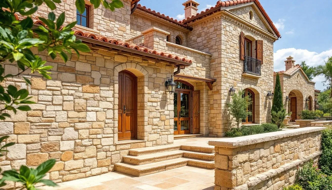 An overview of stonework cladding showcasing various types of stone materials.