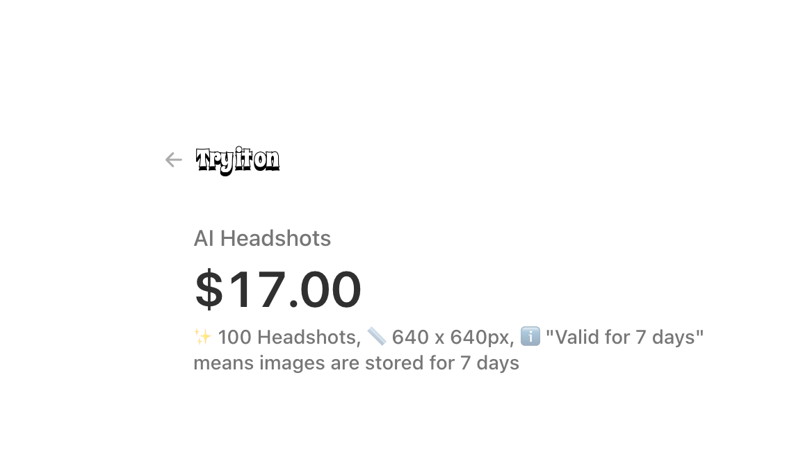 Pay $17.00 per 100 headshots