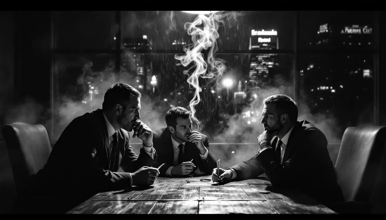 A professional team of criminal defense attorneys discussing a case, showcasing their commitment to clients.