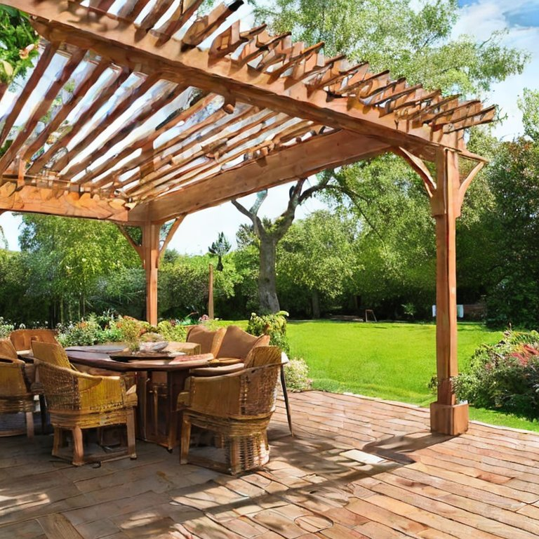 wood pergola