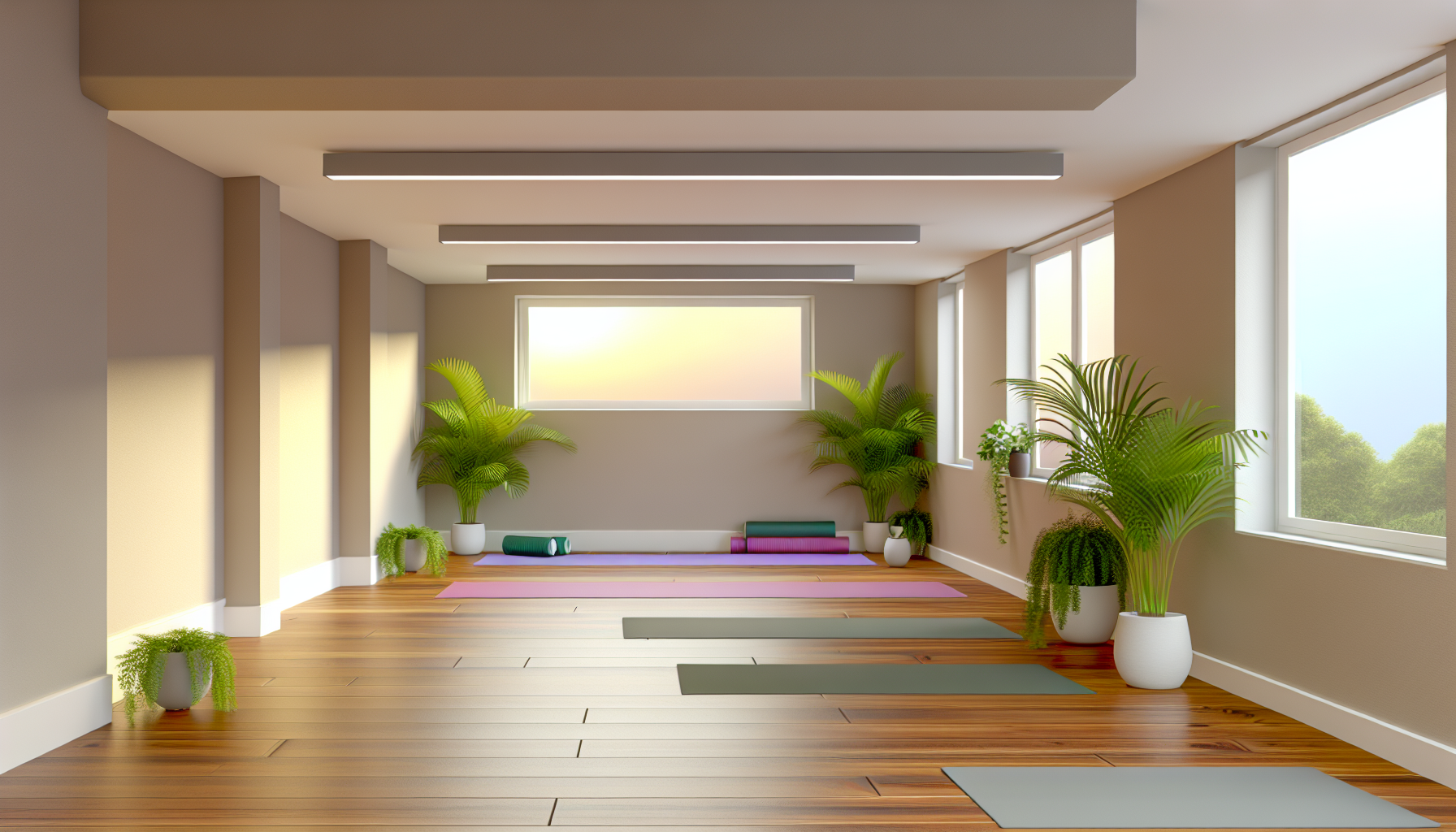 A person practicing flexibility exercises in a yoga studio