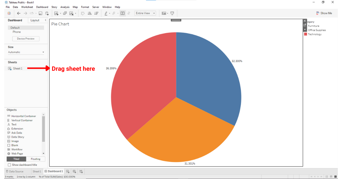 Adding pie chart to dashboard