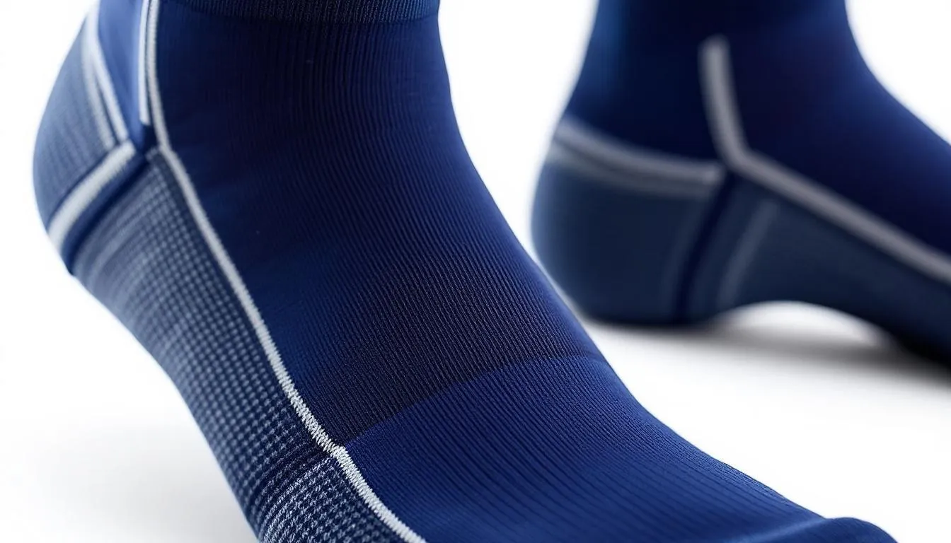 A pair of men's waterproof socks designed for cold weather activities, showcasing a snug fit for ultimate comfort during hiking or running. The socks are tested to keep feet dry and warm, making them perfect for both men and women in various sizes, including XL.