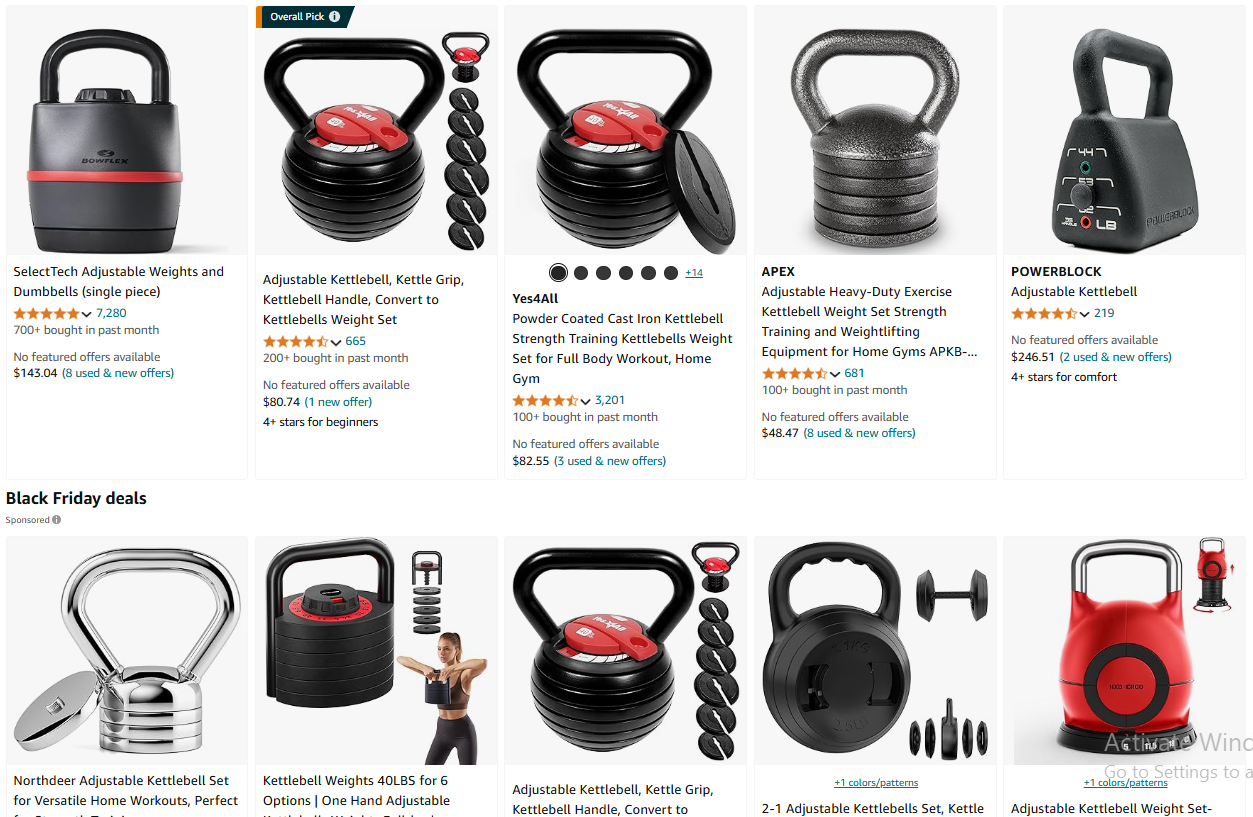 adjustable kettlebell