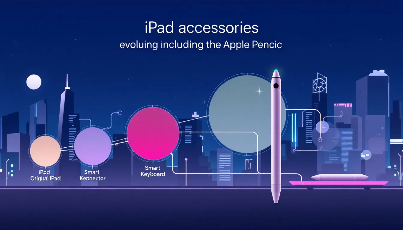 Zubehör und Erweiterungen für iPads, einschließlich Apple Pencil.