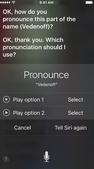 Teach siri how to speak