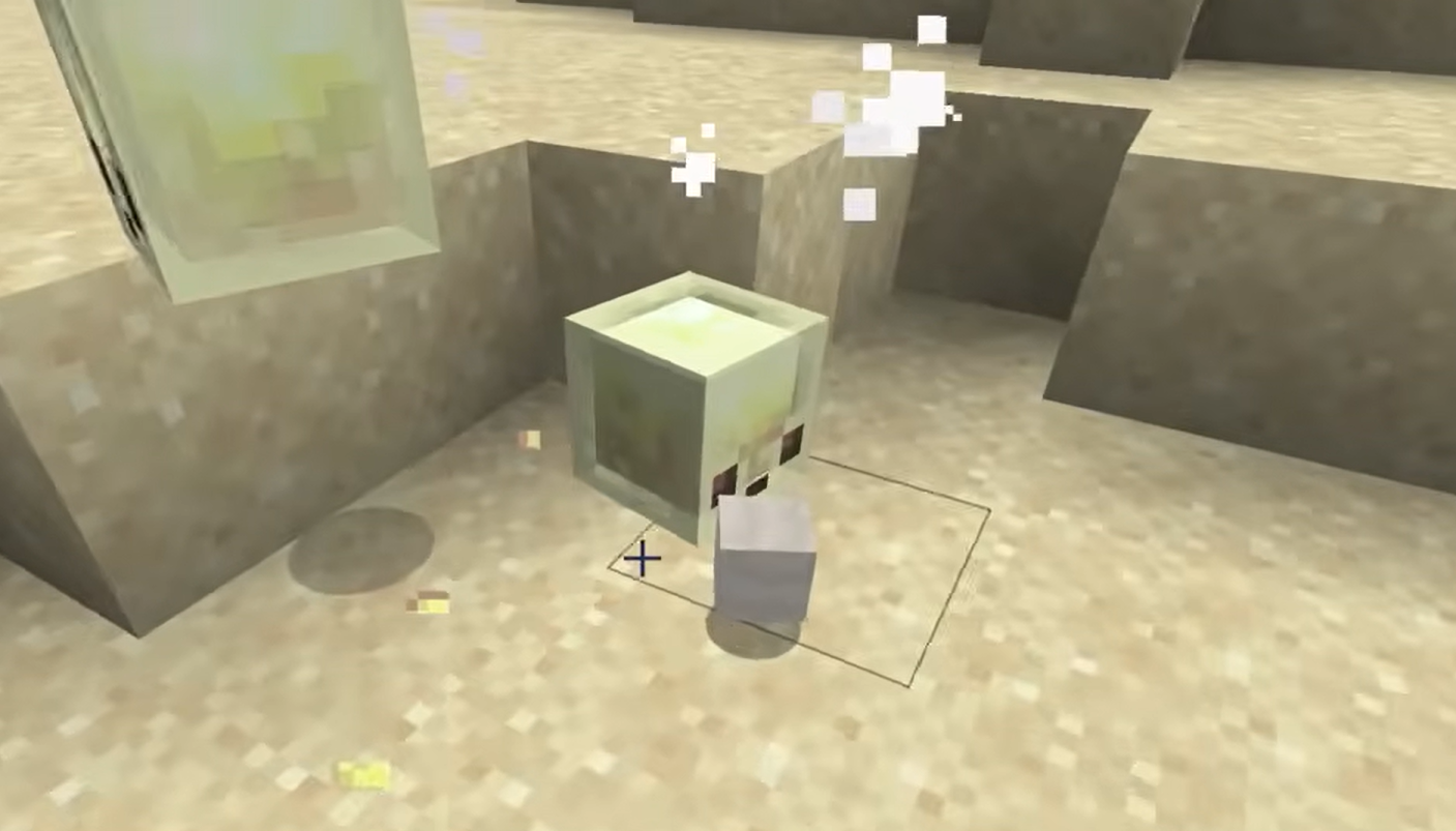 how to feed blocks to a sulfur cube in minecraft
