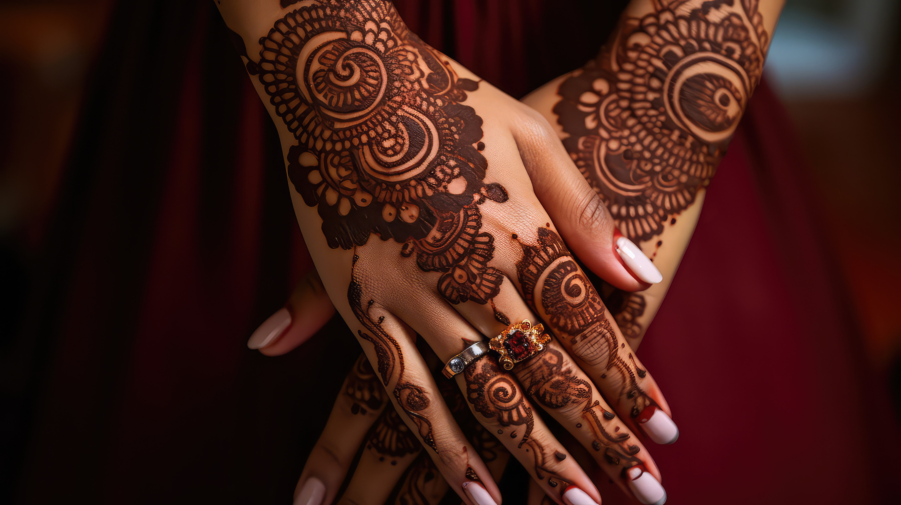 Henna Art Station for Indian Dinner Party - Vibrant cultural designs for a festive home gathering