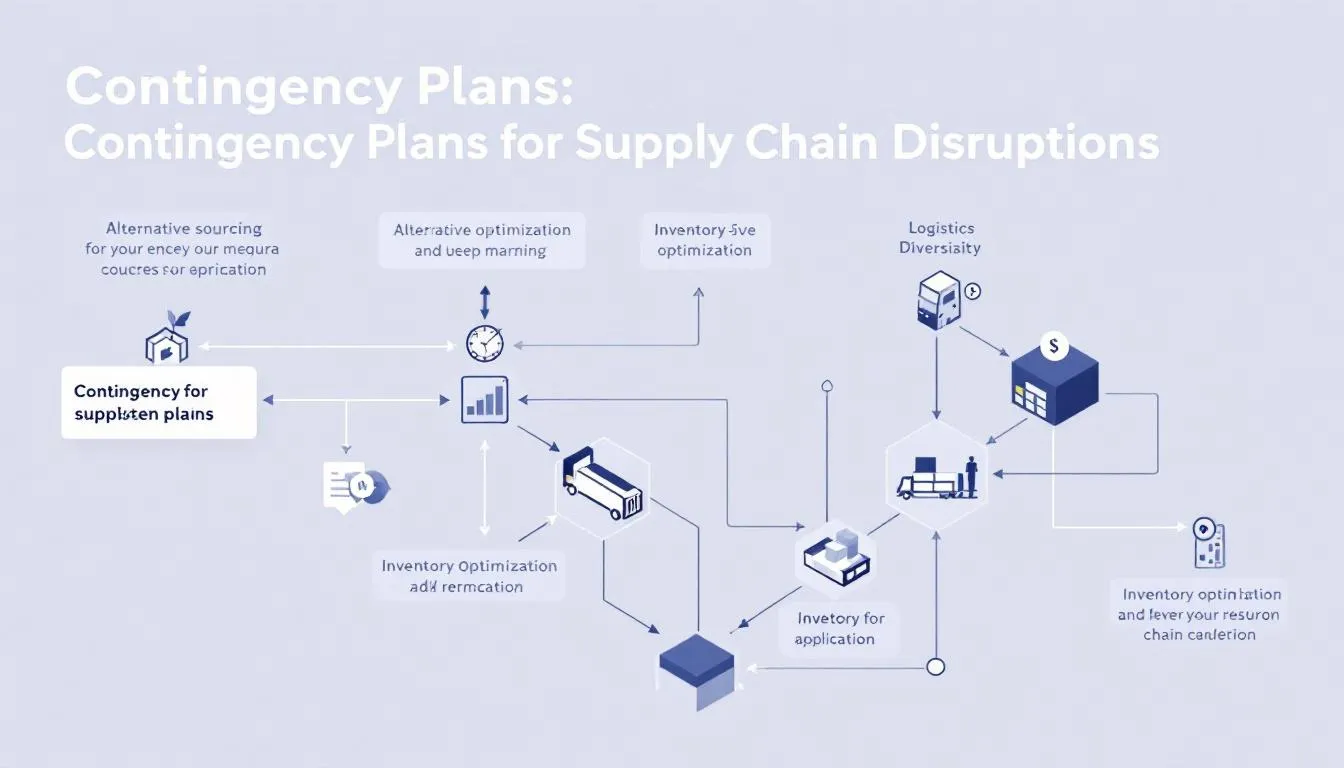 A flowchart of contingency plans for managing supply chain disruptions.