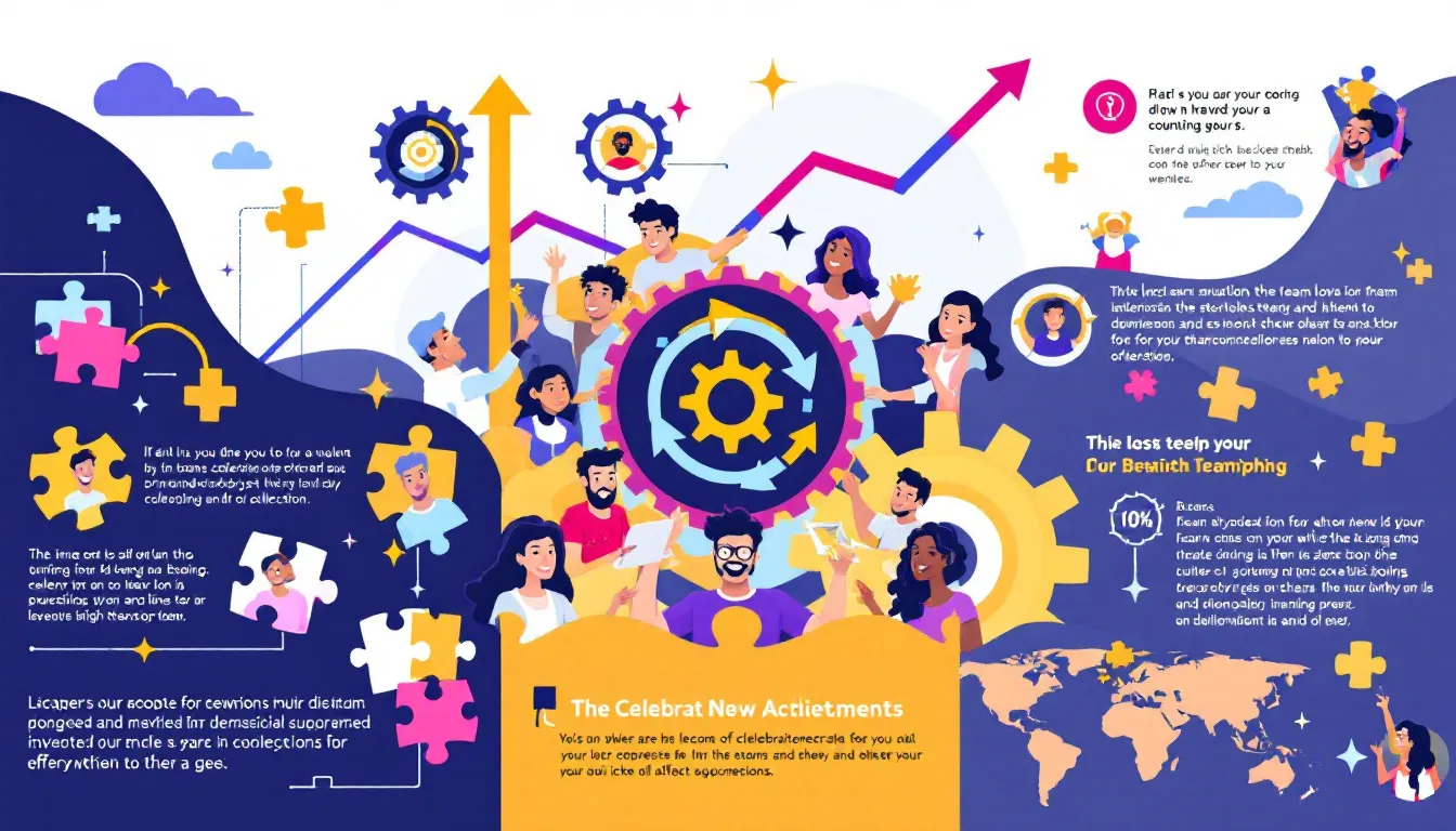 A visual representation of a successful team celebrating their achievements.