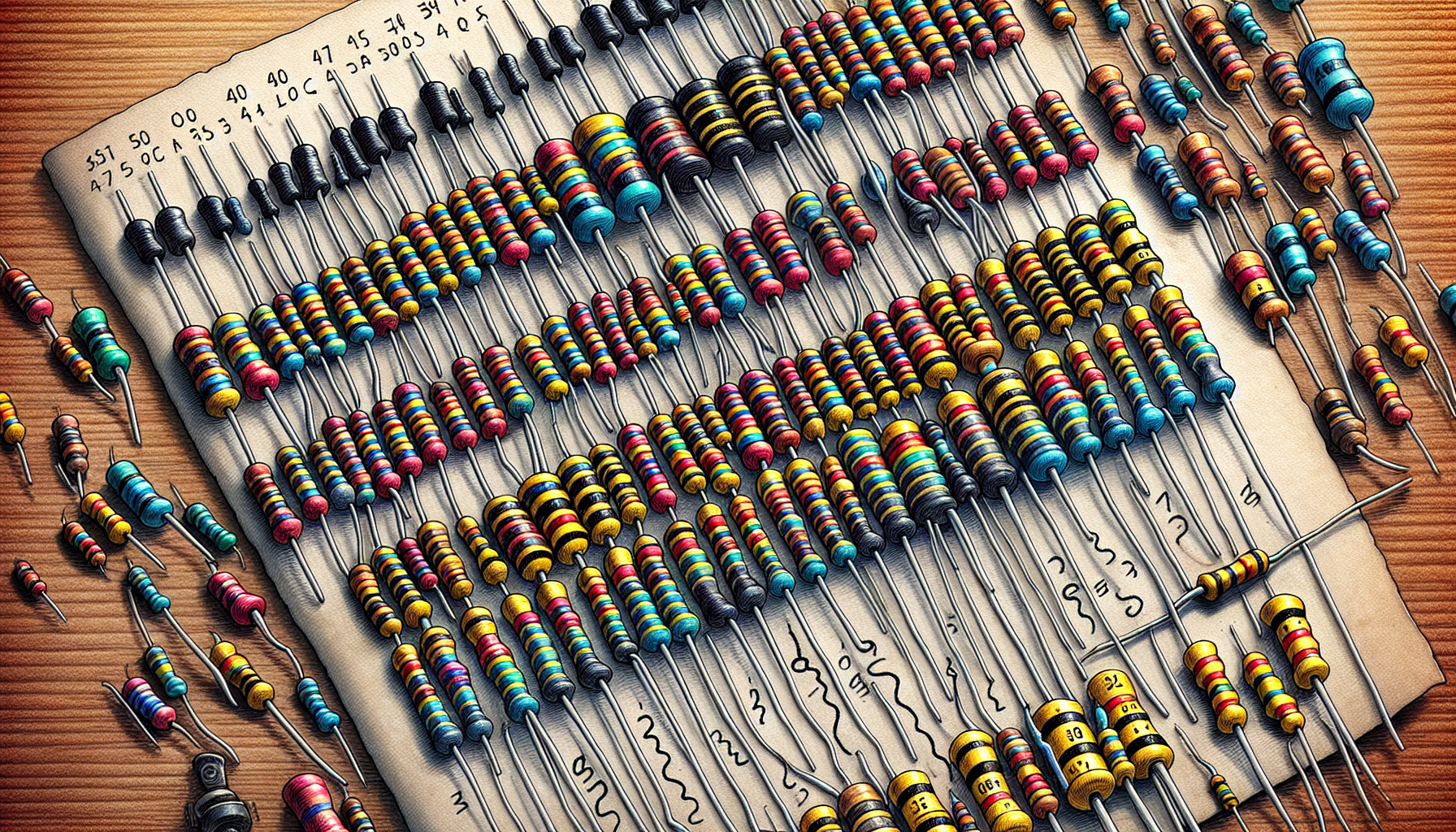 Illustration of resistor color codes