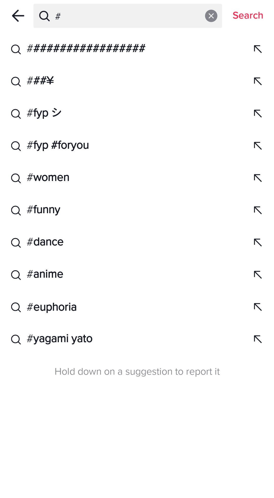 TikTok Hashtag Search