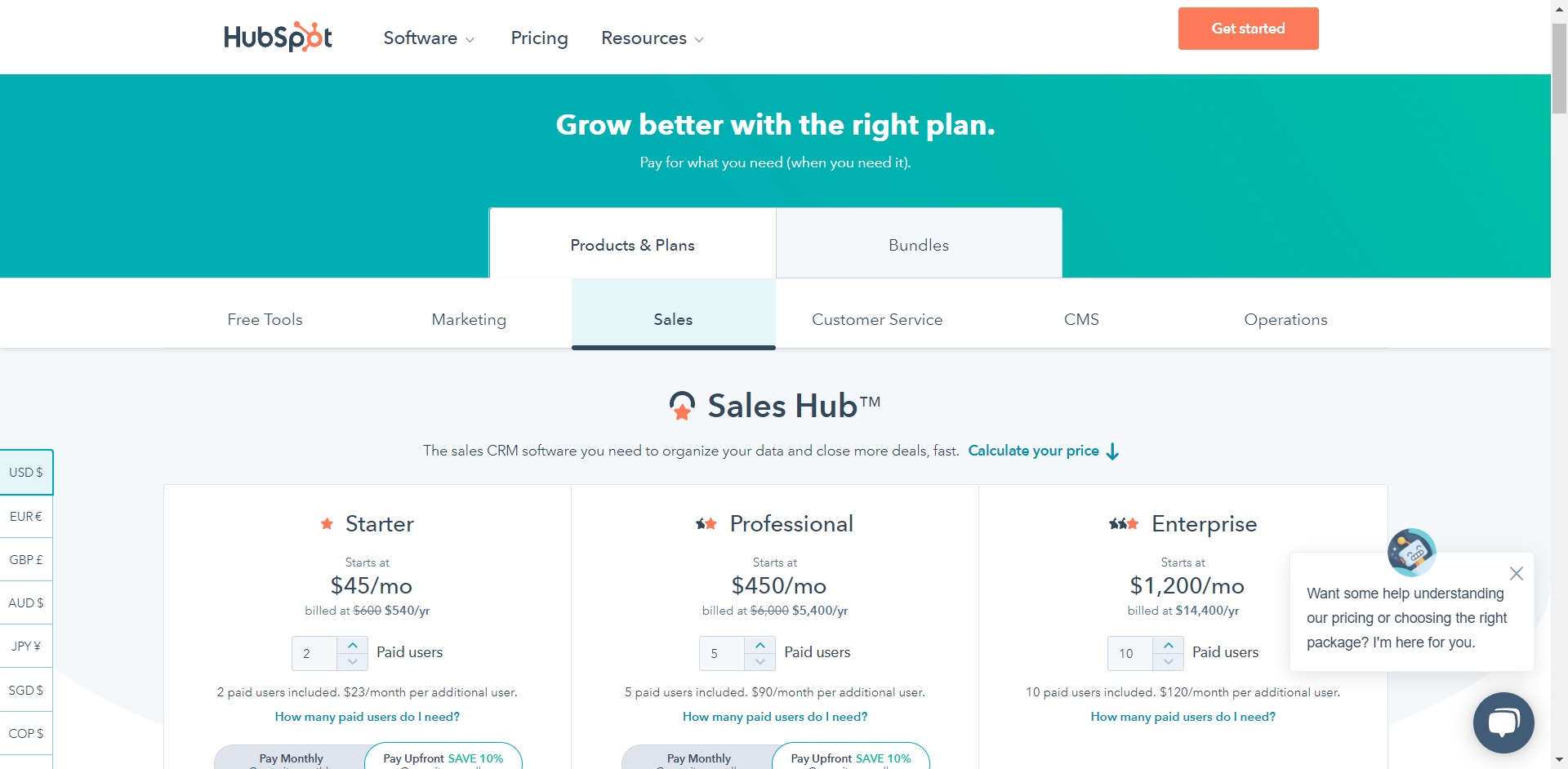HubSpot pricing and plans