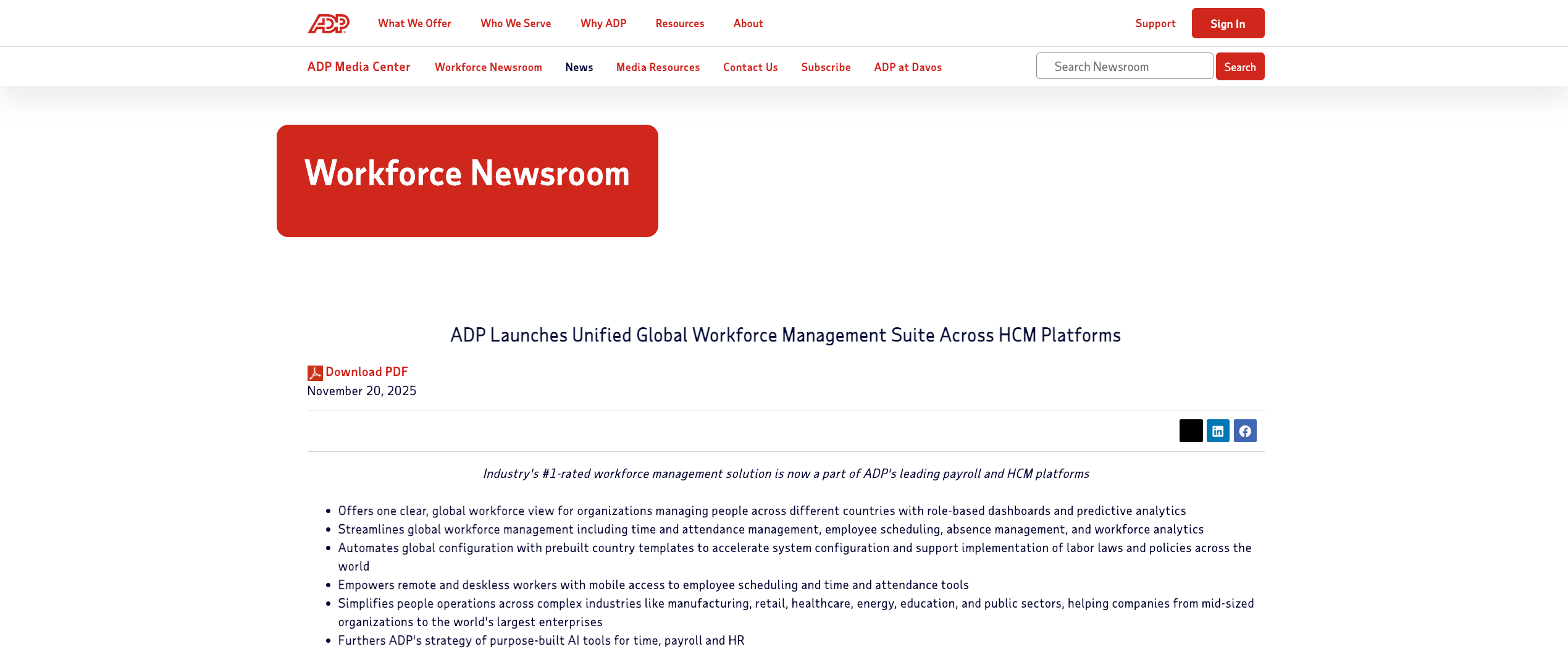 November 2025 ADP WorkForce Suite Update