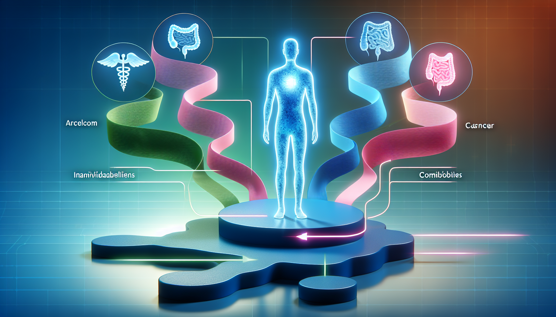 Illustration of comorbidities impacting the prognosis of stage 4 colon cancer patients