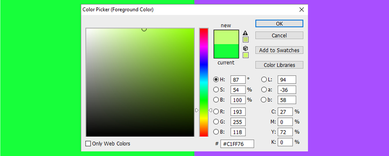 split complimentary color scheme color picker in UX Design