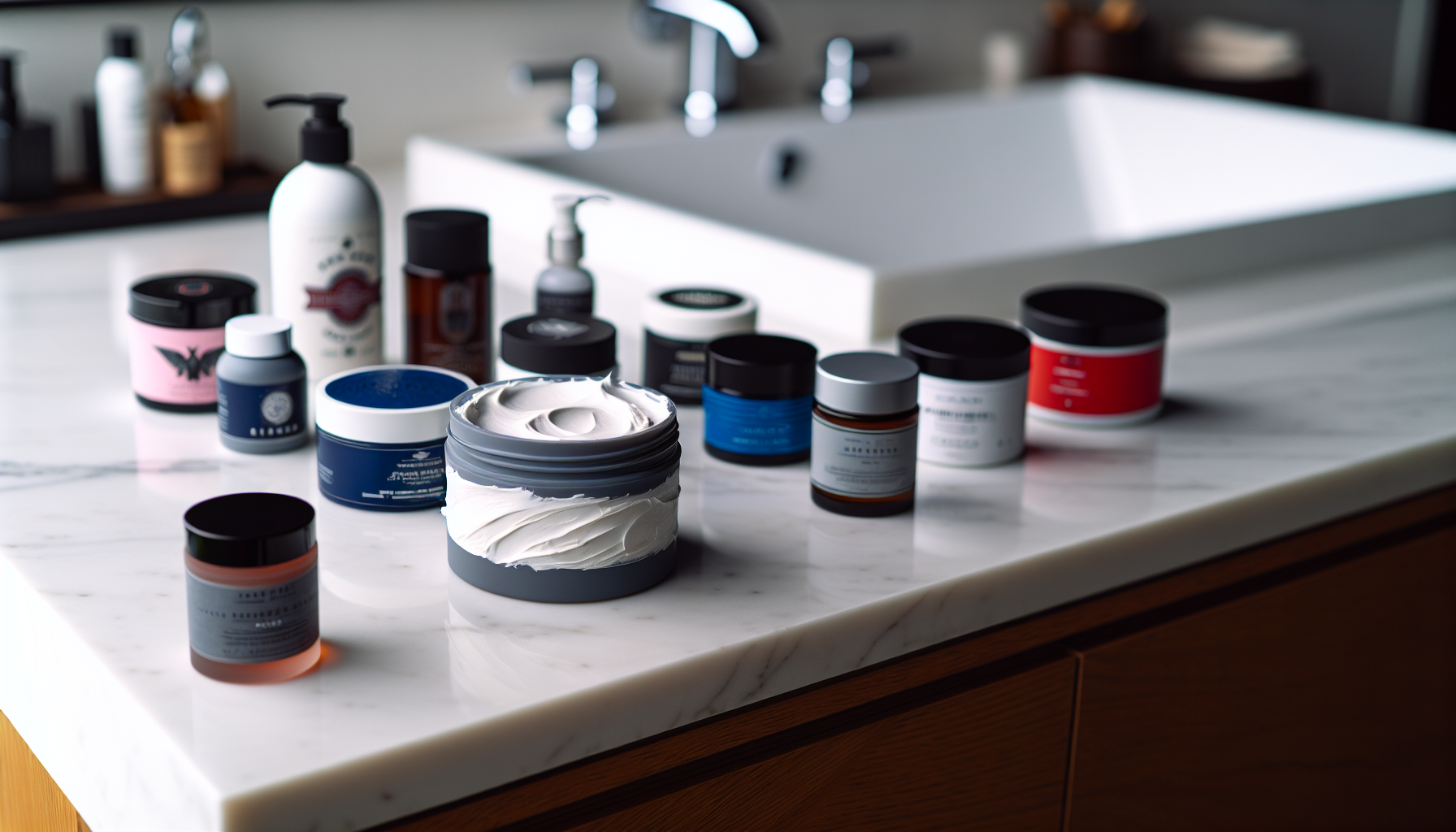 Various shaving cream products