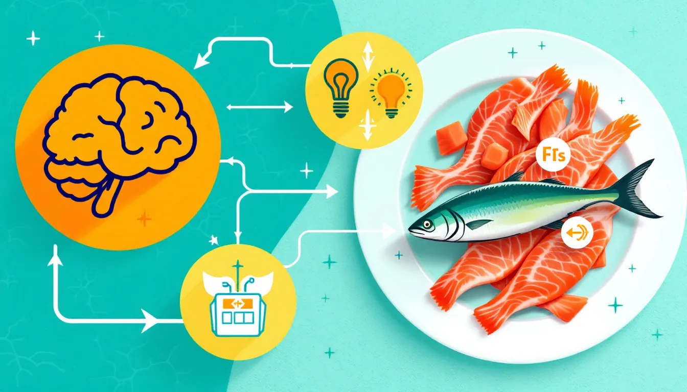 Top Vitamins for Memory: Boost Your Brain Health Today 5 A plate of fatty fish, a rich source of Omega-3 fatty acids essential for brain health.